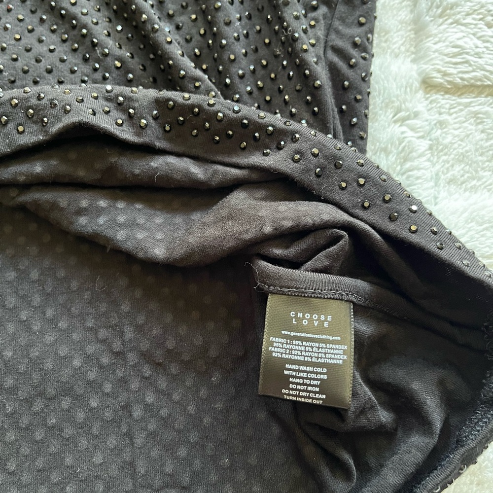 Generation Love Gabs Crystal Top in Black - Picture 5 of 6
